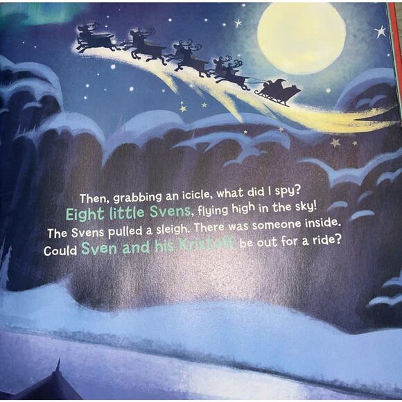 Disney Frozen Olaf's Night Before Christmas Book and CD Holiday Story Young Read - Picture 4 of 6